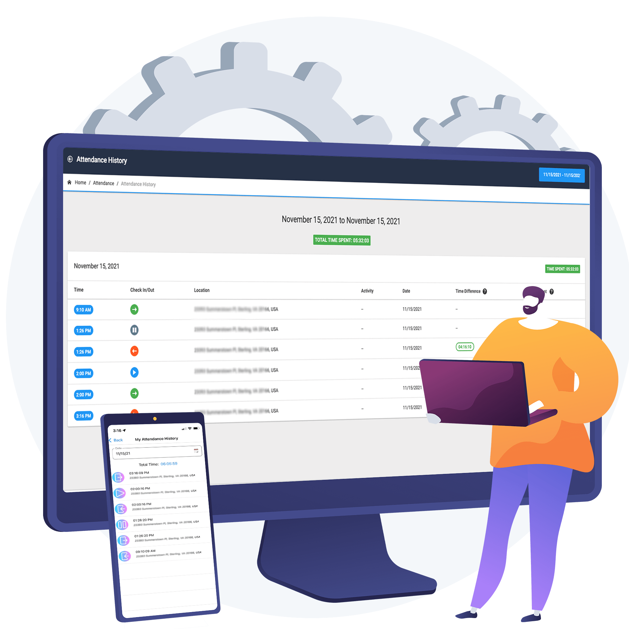 Time and Attendance Software | Attendance Face Recognition| HRMatrix ...